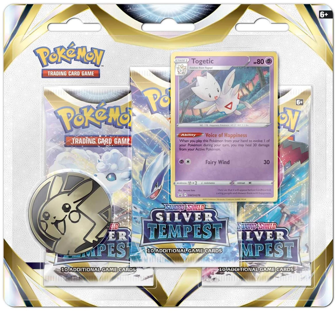 Pokemon silver tempest 3 pack blister togetic